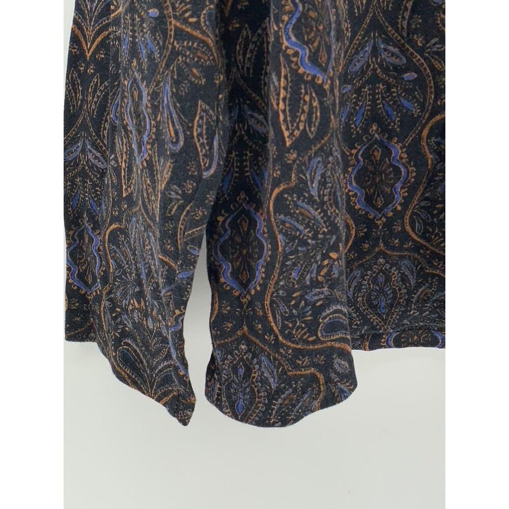 CROFT & BARROW Women's Black Paisley Printed Long Sleeve Mock-Neck Top SZ XXL - Picture 9 of 9